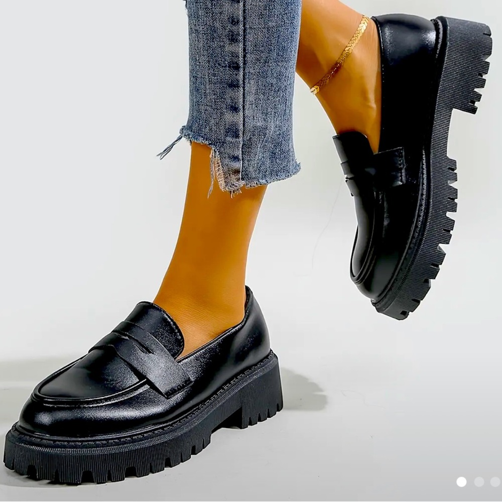 Platform Slip On Loafers